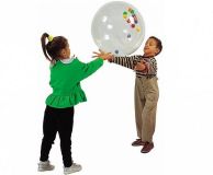Activity-Ball 50 cm, transparent, mit bunten Kugeln